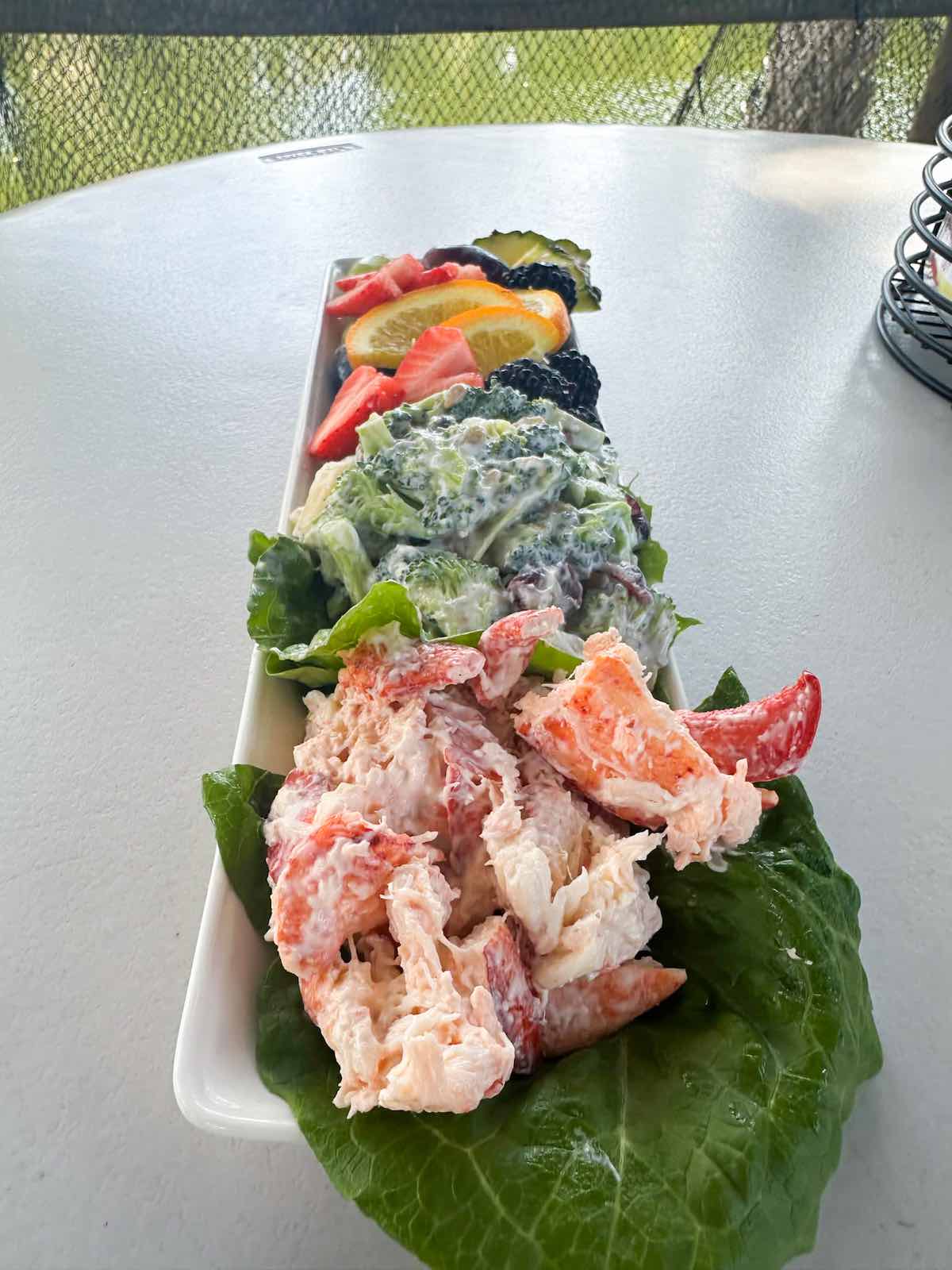 Lobster Roll & Brocolli Salad